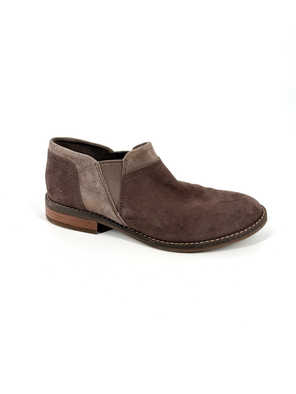 Clarks Cazmin Mix Shoes Womens Size 7 Brown Suede Metallic Accent Shootie